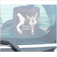 Michael Jackson Window Sticker-87mm Car,Van,Truck,Vehicle Self Adhesive Vinyl Sign-Design 1 